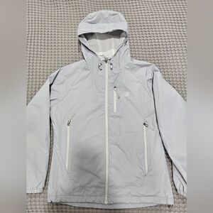 New Balance Windbreaker Jacket Women’s Large Gray Hooded Lightweight Like New